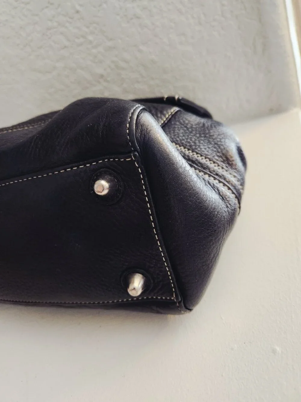 Like New Coach Hampton Black Leather Handbag Purse
